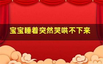 宝宝睡着突然哭哄不下来