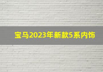 宝马2023年新款5系内饰