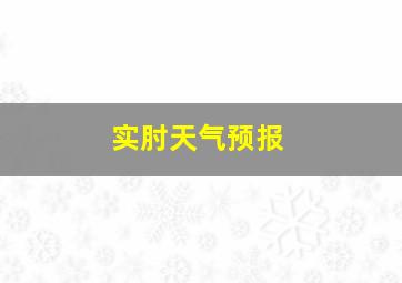 实肘天气预报