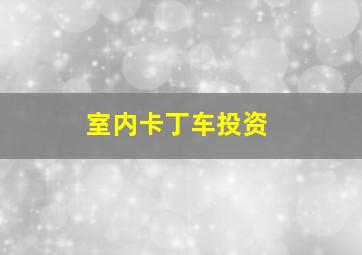 室内卡丁车投资