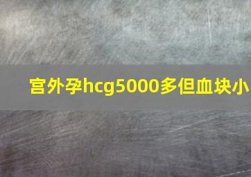 宫外孕hcg5000多但血块小