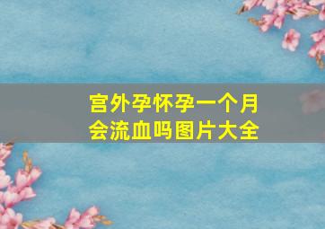 宫外孕怀孕一个月会流血吗图片大全