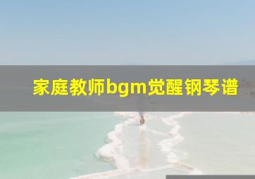 家庭教师bgm觉醒钢琴谱