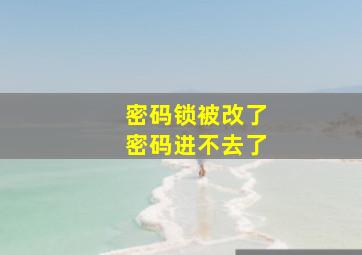 密码锁被改了密码进不去了