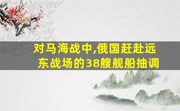 对马海战中,俄国赶赴远东战场的38艘舰船抽调