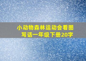 小动物森林运动会看图写话一年级下册20字