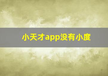 小天才app没有小度