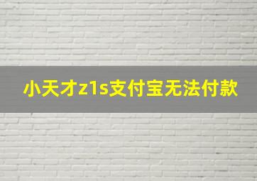 小天才z1s支付宝无法付款