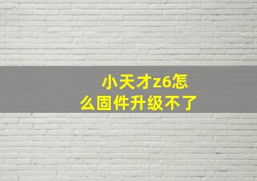 小天才z6怎么固件升级不了