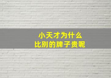 小天才为什么比别的牌子贵呢