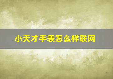 小天才手表怎么样联网