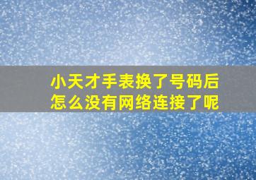 小天才手表换了号码后怎么没有网络连接了呢