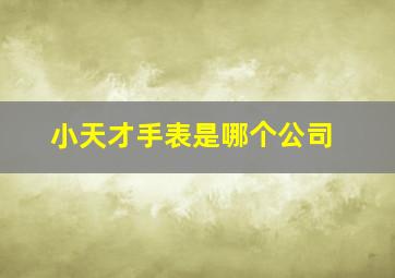 小天才手表是哪个公司