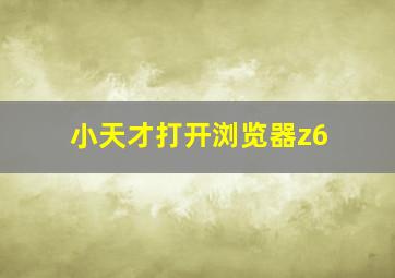 小天才打开浏览器z6