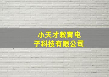 小天才教育电子科技有限公司