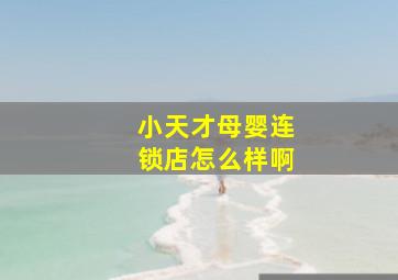 小天才母婴连锁店怎么样啊