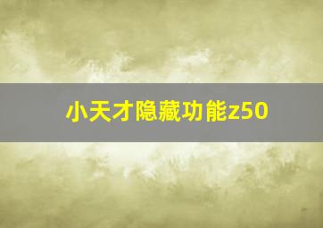 小天才隐藏功能z50