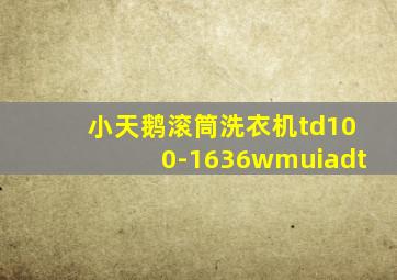 小天鹅滚筒洗衣机td100-1636wmuiadt