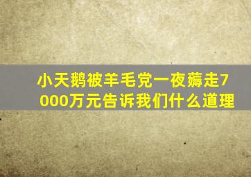 小天鹅被羊毛党一夜薅走7000万元告诉我们什么道理