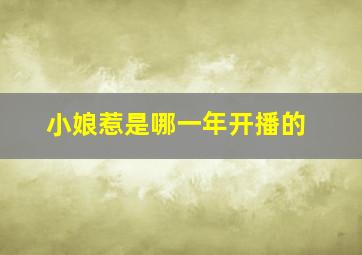 小娘惹是哪一年开播的