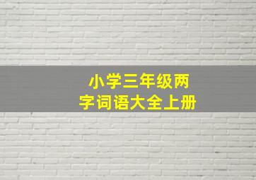 小学三年级两字词语大全上册