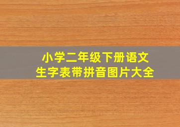 小学二年级下册语文生字表带拼音图片大全