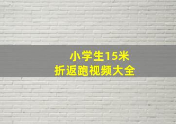 小学生15米折返跑视频大全