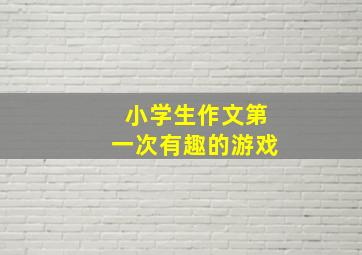 小学生作文第一次有趣的游戏