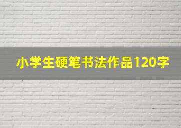 小学生硬笔书法作品120字