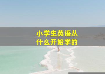 小学生英语从什么开始学的