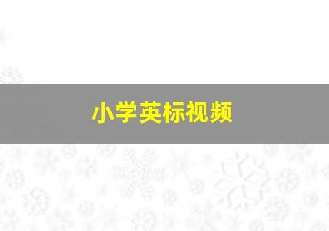 小学英标视频