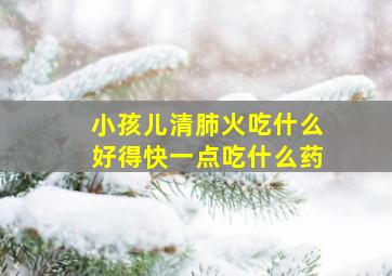 小孩儿清肺火吃什么好得快一点吃什么药