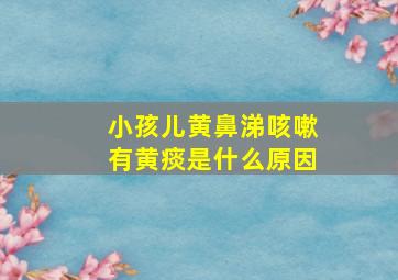 小孩儿黄鼻涕咳嗽有黄痰是什么原因