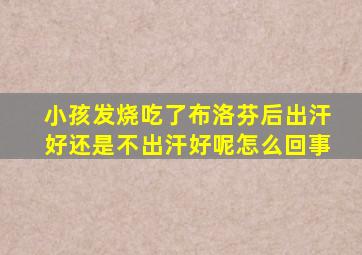 小孩发烧吃了布洛芬后出汗好还是不出汗好呢怎么回事