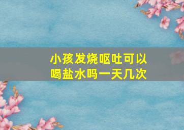 小孩发烧呕吐可以喝盐水吗一天几次