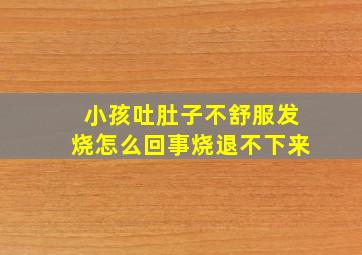 小孩吐肚子不舒服发烧怎么回事烧退不下来