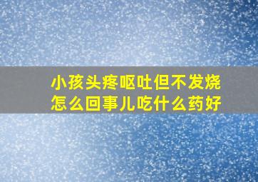 小孩头疼呕吐但不发烧怎么回事儿吃什么药好