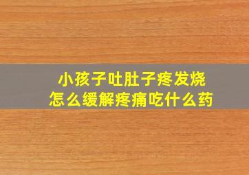 小孩子吐肚子疼发烧怎么缓解疼痛吃什么药