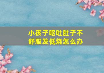 小孩子呕吐肚子不舒服发低烧怎么办