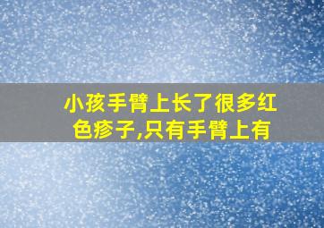 小孩手臂上长了很多红色疹子,只有手臂上有