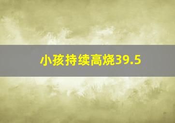 小孩持续高烧39.5