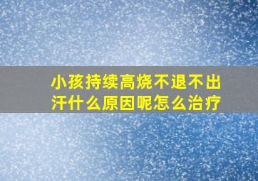 小孩持续高烧不退不出汗什么原因呢怎么治疗