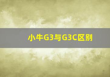 小牛G3与G3C区别