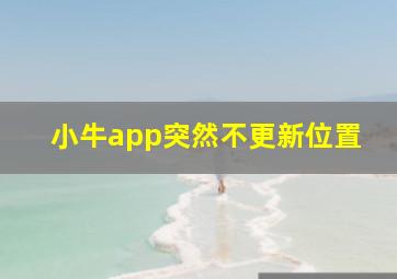 小牛app突然不更新位置