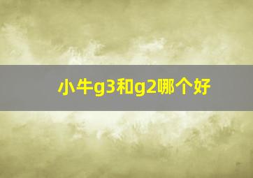 小牛g3和g2哪个好