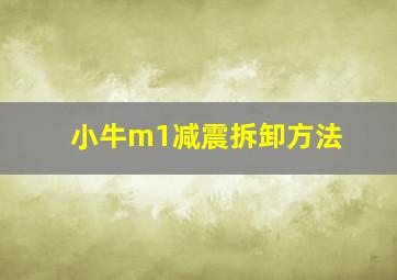 小牛m1减震拆卸方法