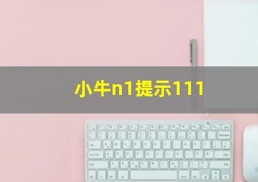 小牛n1提示111