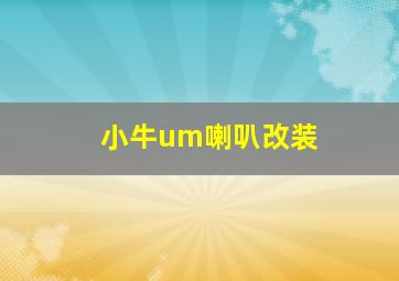 小牛um喇叭改装