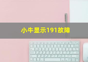 小牛显示191故障