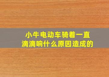 小牛电动车骑着一直滴滴响什么原因造成的